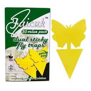 Sticky Fly Insect Trap Mosquito Bug Gnat Houseplant Indoor Outdoor Double Sided